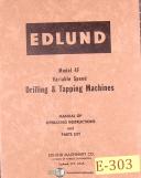 Edlund-Edlund 2MS 12\", Drill Machines, Operations and Parts Manual Year (1957)-12 Inch-12\"-2MS-03